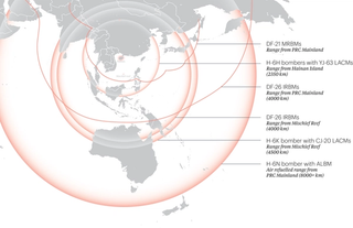 Figure 1. The increasing reach of China’s strike capabilities